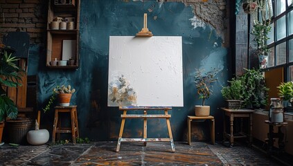 Illuminate the potential of a blank canvas: A pristine artist's board, awaiting strokes of inspiration.
