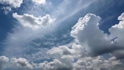 Obraz premium 空 雲 積乱雲 夏空 晴天 薄明光線 cloud,sunny,sky,sunset 