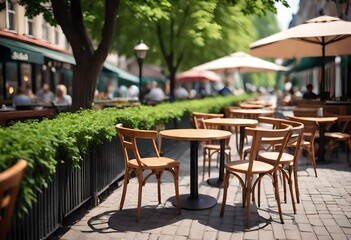 Fototapeta premium outdoor cafe in the city
