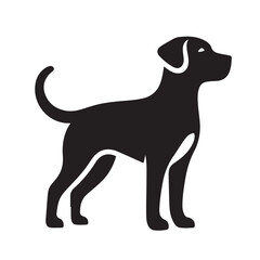 isolated black silhouette of a dog collection, Set of dog silhouette vector. Dogs and puppies in different breed, corgi, golden retriever, poses, sitting, standing, jump