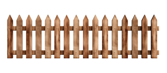 wooden fence isolated
