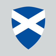 Obraz premium Scotland Flag in Shield Shape Frame