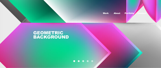 Minimal geometric web site page template design. Vector Illustration For Wallpaper, Banner, Background, Card, Book Illustration, landing page