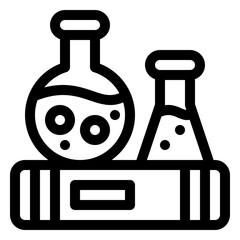 science book learning outline icon and illustration