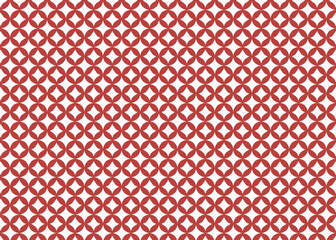 手書きの日本の伝統文様、七宝つなぎのパターン、和柄