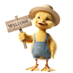 Welcome Farmer duck Animal Clipart png