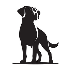 isolated black silhouette of a dog collection, Set of dog silhouette vector. Dogs and puppies in different breed, corgi, golden retriever, poses, sitting, standing, jump