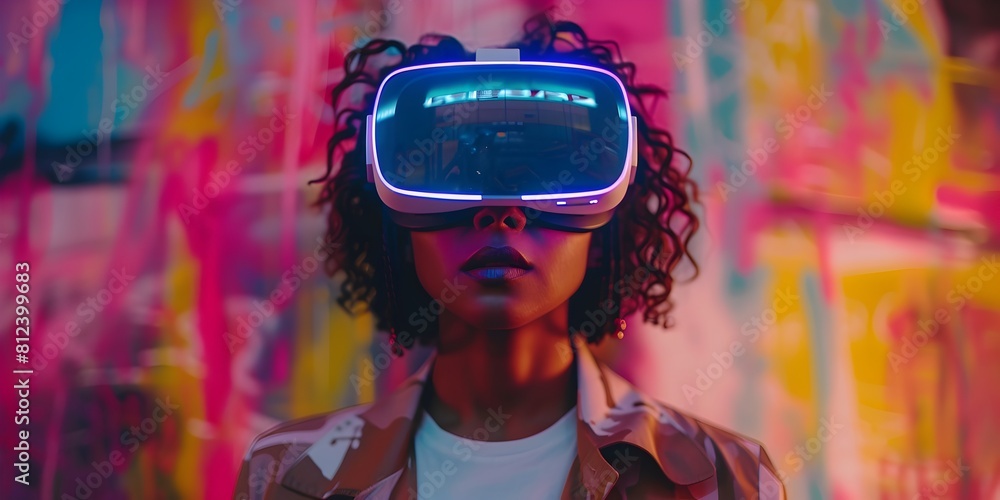 Poster virtual and augmented reality technologies expanding creative expression and boundaries of imaginati
