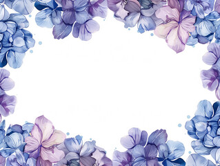 水彩風紫陽花のイラスト