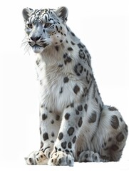 Obraz premium leopard in front of white background