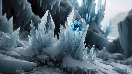 Frostbite Frostwisp In the frozen tundras of "CryptoCritters," the Frostbite Frostwisp is a resilient and mysterious being. Its body is comprised of icy shards that glisten like the snow, and its pier