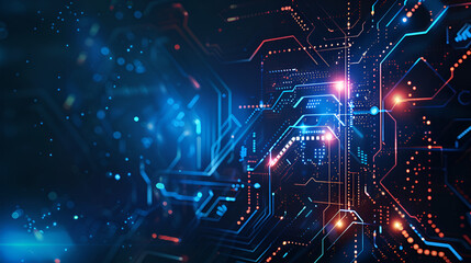 Fototapeta premium Background of Abstract Technology