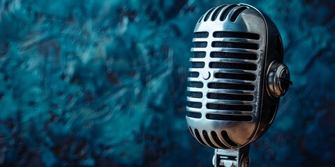 Iconic Retro Microphone for Recording Vintage Sports Podcast Debates