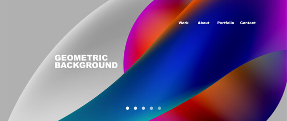 Colorful flowing shapes, wave lines with neon gradients. Vector Illustration For Wallpaper, Banner, Background, Card, Book Illustration, landing page