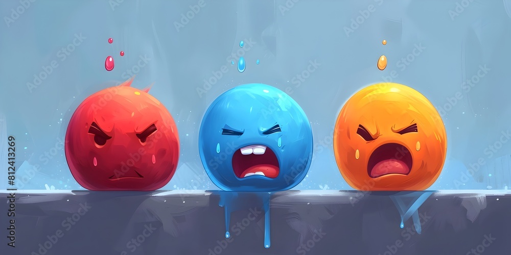 Poster navigating emotions a vibrant mobile game exploring human feelings and expressions
