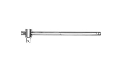 chrome plated steel ratchet handle with clipping path isolated