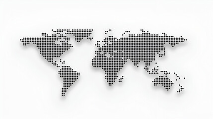 globe map with dots against a white backdrop