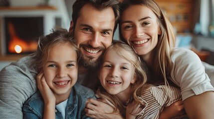 Fototapeta premium Traumatized family from their own home