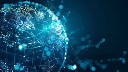 worldwide network connectivity abstract world map