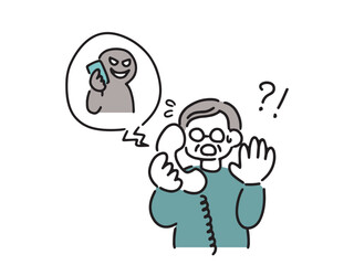 振り込め詐欺のイラスト
