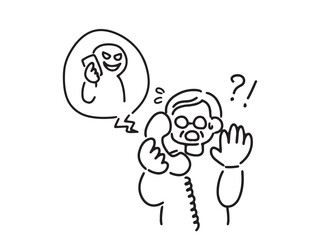 振り込め詐欺のイラスト