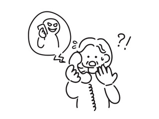 振り込め詐欺のイラスト
