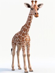 Fototapeta premium giraffe isolated on white