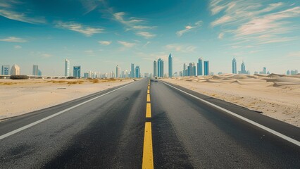 Fototapeta premium highway in the desert