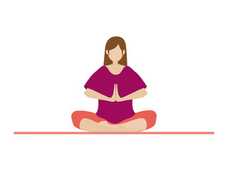 マインドフルネスをしている女性