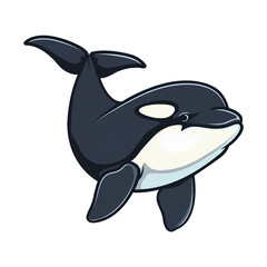 Naklejka premium cartoon orca whale