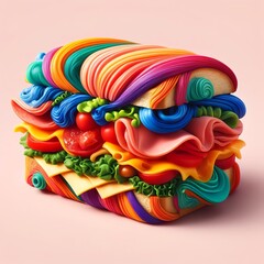 A Surrealistic Art of a Sandwich