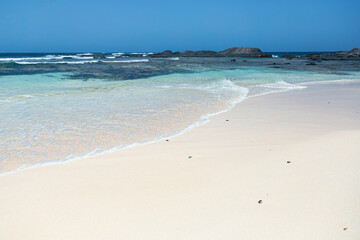 Beach Praia de Cabral and Atlantic Ocean, Sal Rei, Boa Vista, Cape Verde