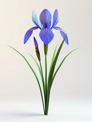 Naklejka premium blue iris flower