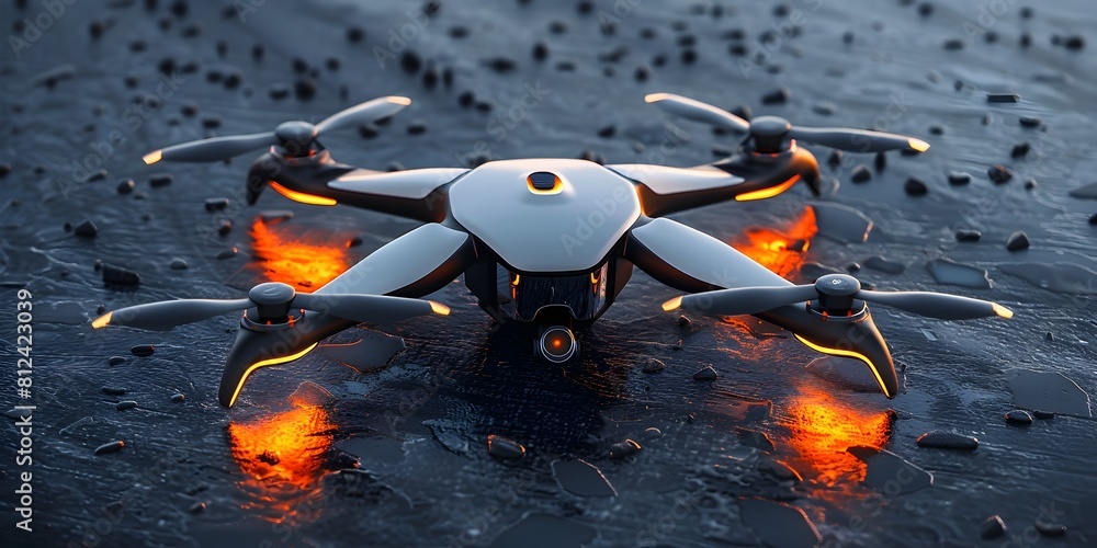 Aufkleber multifunctional advanced drone for recreational and practical uses with modern technology design