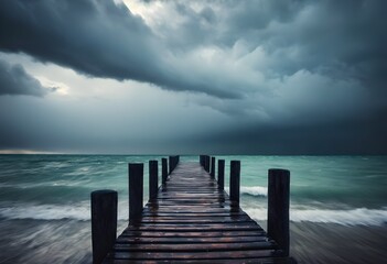 Echoes of the Past: Capturing the Stormy Majesty of a Vintage Wooden Jetty