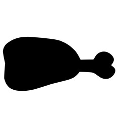 Silhouette of Fried Chicken Thighs