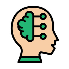 Machine Learning Line Filled Icon Design