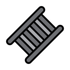 Ladder Filled Line Icon Design