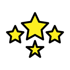 Stars Line Filled Icon Design