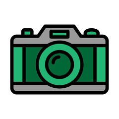 Camera Line Filled Icon Design