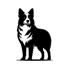 Australian Cattle Dog Silhouette - A Tribute to Rustic Resilience and Canine Wisdom- Vector of Australian Cattle Dog- Minimalist Australian Cattle Dog- Australian Cattle Dog Illustration.