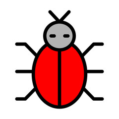 Debug Line Filled Icon Design