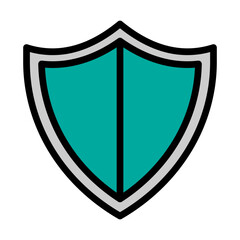 Shield Line Filled Icon Design