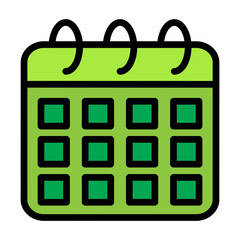 calendar Filled Line Icon Design