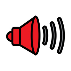 speaker Filled Line Icon Design