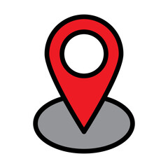 gps Filled Line Icon Design