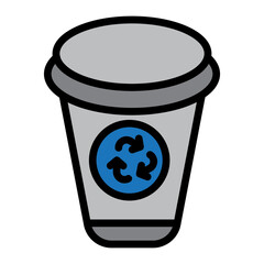 Plantbased packaging Filled Line Icon Design