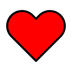 Heart Filled Line Icon Design