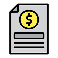 Document Filled Line Icon Design