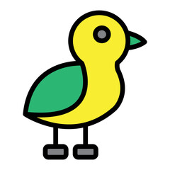 Bird Filled Line Icon Design